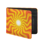Psychedelic Burning Sun Print Bifold Wallet
