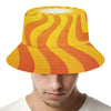 Psychedelic Burning Sun Print Bucket Hat