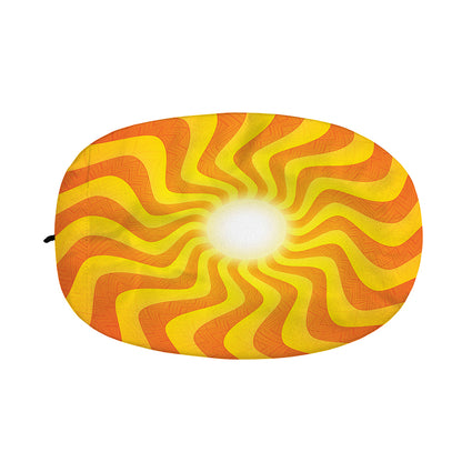 Psychedelic Burning Sun Print Car Side Mirror Covers