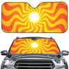 Psychedelic Burning Sun Print Car Windshield Sun Shade