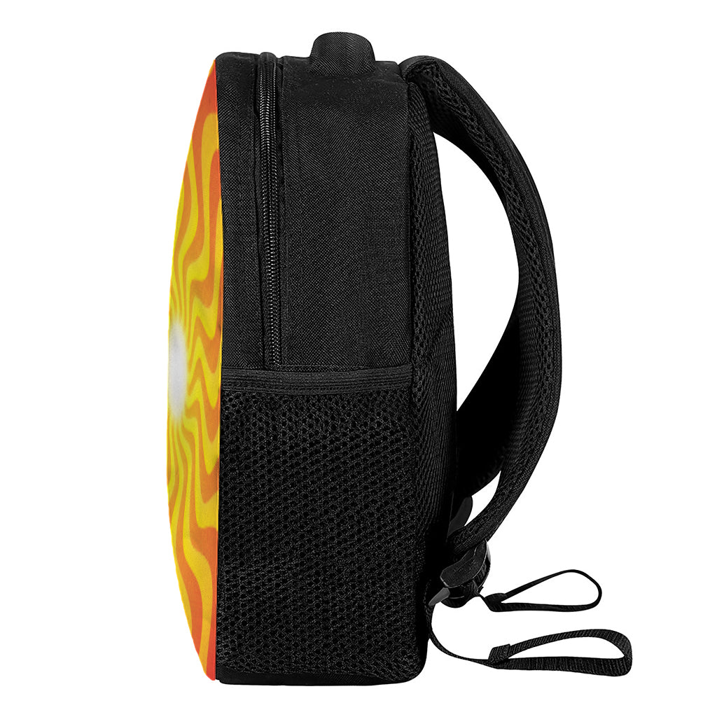 Psychedelic Burning Sun Print Casual Backpack