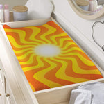 Psychedelic Burning Sun Print Changing Pad Cover