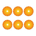 Psychedelic Burning Sun Print Coaster Set