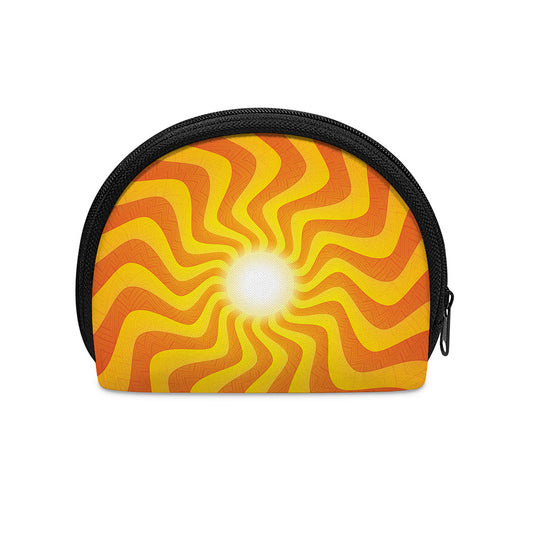 Psychedelic Burning Sun Print Coin Purse