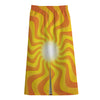 Psychedelic Burning Sun Print Cotton Front Slit Maxi Skirt