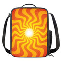 Psychedelic Burning Sun Print Crossbody Lunch Bag