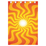 Psychedelic Burning Sun Print Curtain