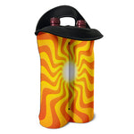 Psychedelic Burning Sun Print Double Neoprene Wine Tote