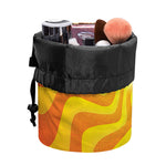 Psychedelic Burning Sun Print Drawstring Makeup Bag