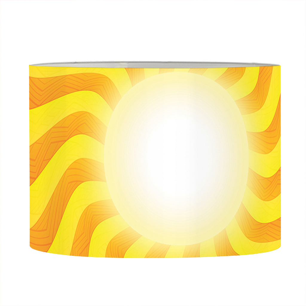 Psychedelic Burning Sun Print Drum Lamp Shade