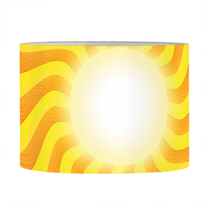 Psychedelic Burning Sun Print Drum Lamp Shade