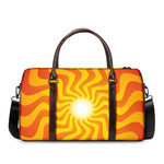 Psychedelic Burning Sun Print Duffle Bag