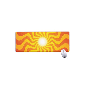 Psychedelic Burning Sun Print Extended Mouse Pad