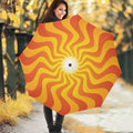 Psychedelic Burning Sun Print Foldable Umbrella