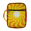Psychedelic Burning Sun Print Front Pocket Bible Bag