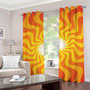 Psychedelic Burning Sun Print Grommet Curtains