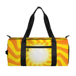 Psychedelic Burning Sun Print Gym Bag
