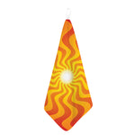 Psychedelic Burning Sun Print Hand Towel