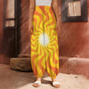 Psychedelic Burning Sun Print Harem Pants