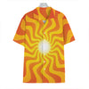 Psychedelic Burning Sun Print Hawaiian Shirt