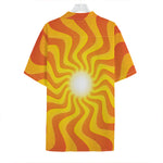 Psychedelic Burning Sun Print Hawaiian Shirt