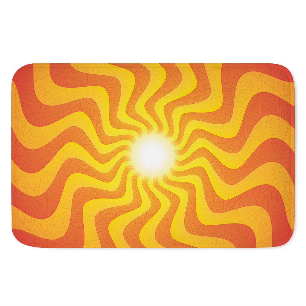 Psychedelic Burning Sun Print Indoor Door Mat