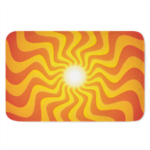 Psychedelic Burning Sun Print Indoor Door Mat