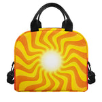 Psychedelic Burning Sun Print Insulated Lunch Bag