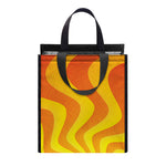 Psychedelic Burning Sun Print Insulated Lunch Tote