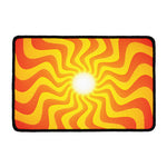 Psychedelic Burning Sun Print Kitchen Mat
