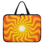 Psychedelic Burning Sun Print Laptop Sleeve With Handle