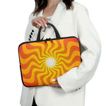Psychedelic Burning Sun Print Laptop Sleeve With Handle