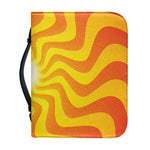 Psychedelic Burning Sun Print Leather Bible Cover