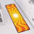 Psychedelic Burning Sun Print Long Kitchen Mat
