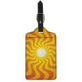 Psychedelic Burning Sun Print Luggage Tag