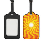 Psychedelic Burning Sun Print Luggage Tag
