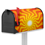 Psychedelic Burning Sun Print Mailbox Cover