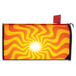 Psychedelic Burning Sun Print Mailbox Cover