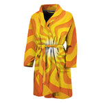 Psychedelic Burning Sun Print Men's Bathrobe