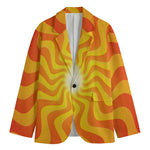 Psychedelic Burning Sun Print Men's Blazer