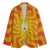 Psychedelic Burning Sun Print Men's Blazer