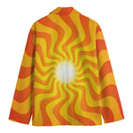 Psychedelic Burning Sun Print Men's Blazer