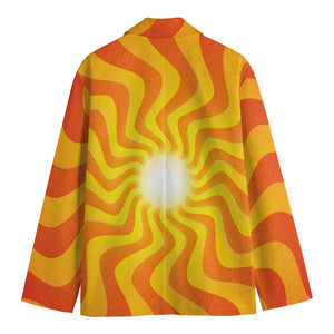 Psychedelic Burning Sun Print Men's Blazer