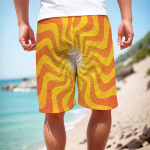 Psychedelic Burning Sun Print Men's Cargo Shorts