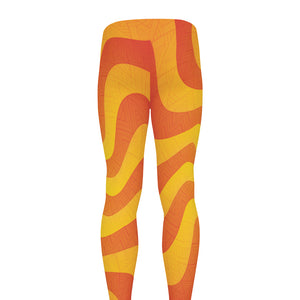 Psychedelic Burning Sun Print Men's leggings