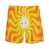 Psychedelic Burning Sun Print Men's Sports Shorts