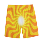 Psychedelic Burning Sun Print Men's Sports Shorts