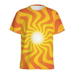 Psychedelic Burning Sun Print Men's Sports T-Shirt