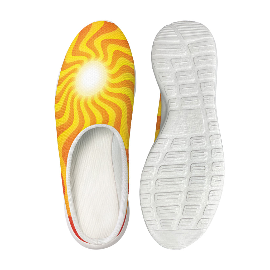 Psychedelic Burning Sun Print Mesh Casual Shoes