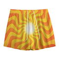 Psychedelic Burning Sun Print Mesh Shorts